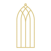 Faux Stained Glass Laser Cut MDF Cutout Cathedral Window Silhouette - Unfinished For DIY