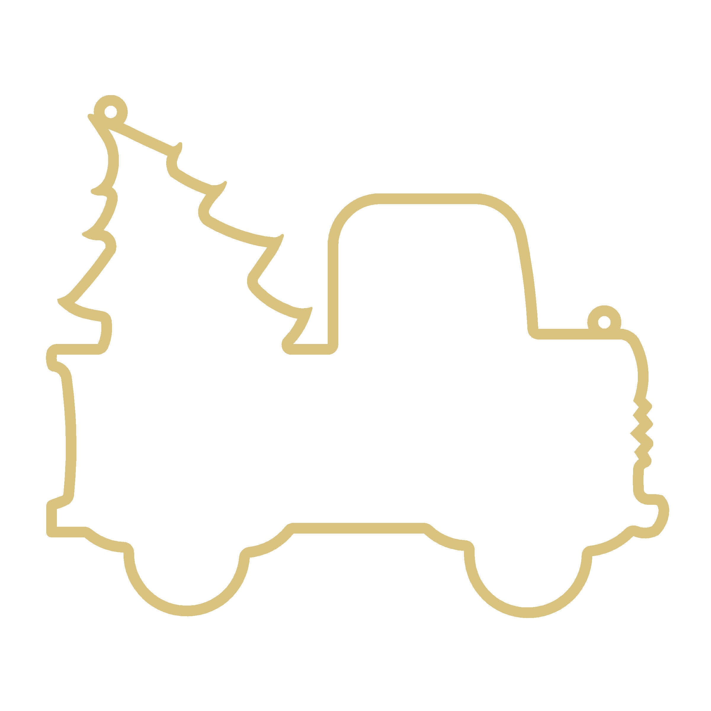 Christmas-Truck Laser-Cut Faux Stained-Glass Frame Unfinished MDF Wood– Open Frame Craft Blank for Resin, Crushed Glass & Mixed Media Art | Made in the USA by Diverse Woodworking