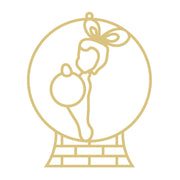 Faux Stained Glass Snow Globe MDF Cutout Ballet Dancer With Ornament - Unfinished For DIY