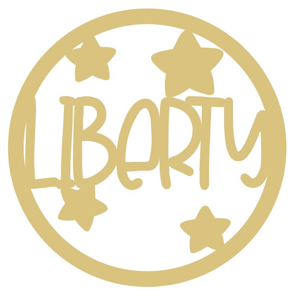Basic Shape Round MDF Cutout Liberty - Unfinished For DIY
