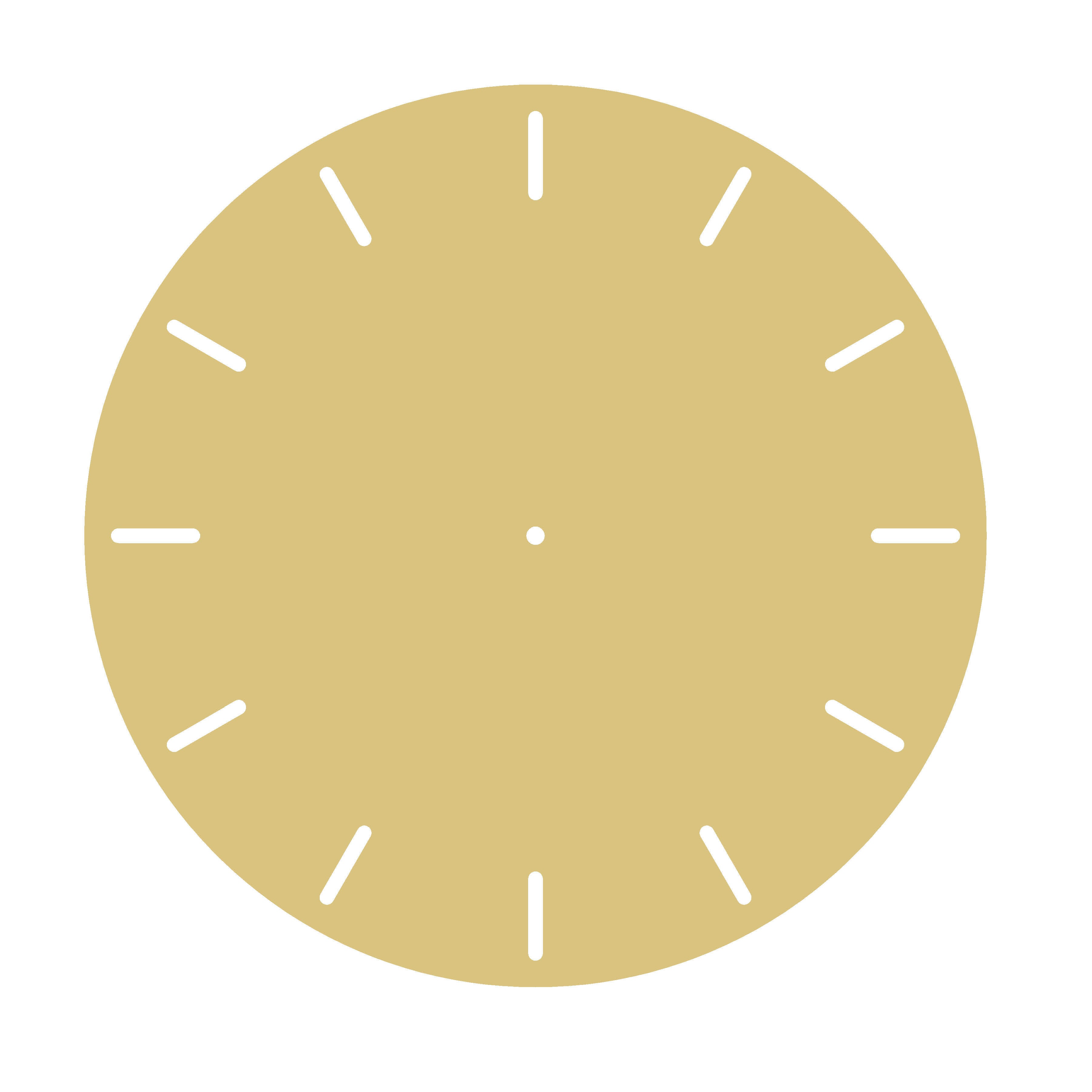 Basic Shape Round MDF Cutout Clock Face - Unfinished For DIY