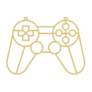 Faux Stained Glass Game Controller MDF Cutout Frame - Unfinished For DIY