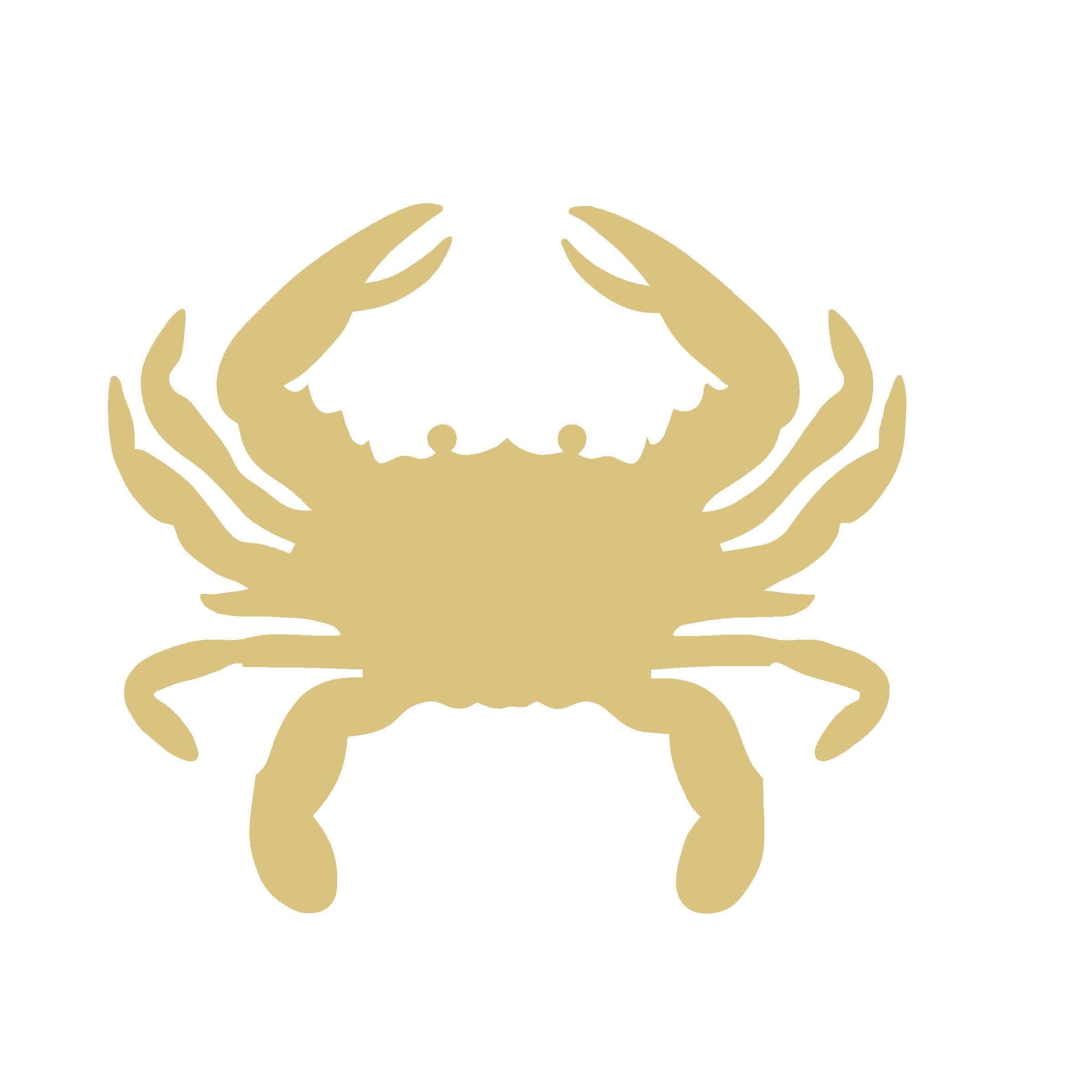 Basic Shape Crab MDF Cutout Crab Silhouette Style 6 - Unfinished For DIY