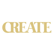 Basic Shape Word MDF Cutout Create Style 4 - Unfinished For DIY