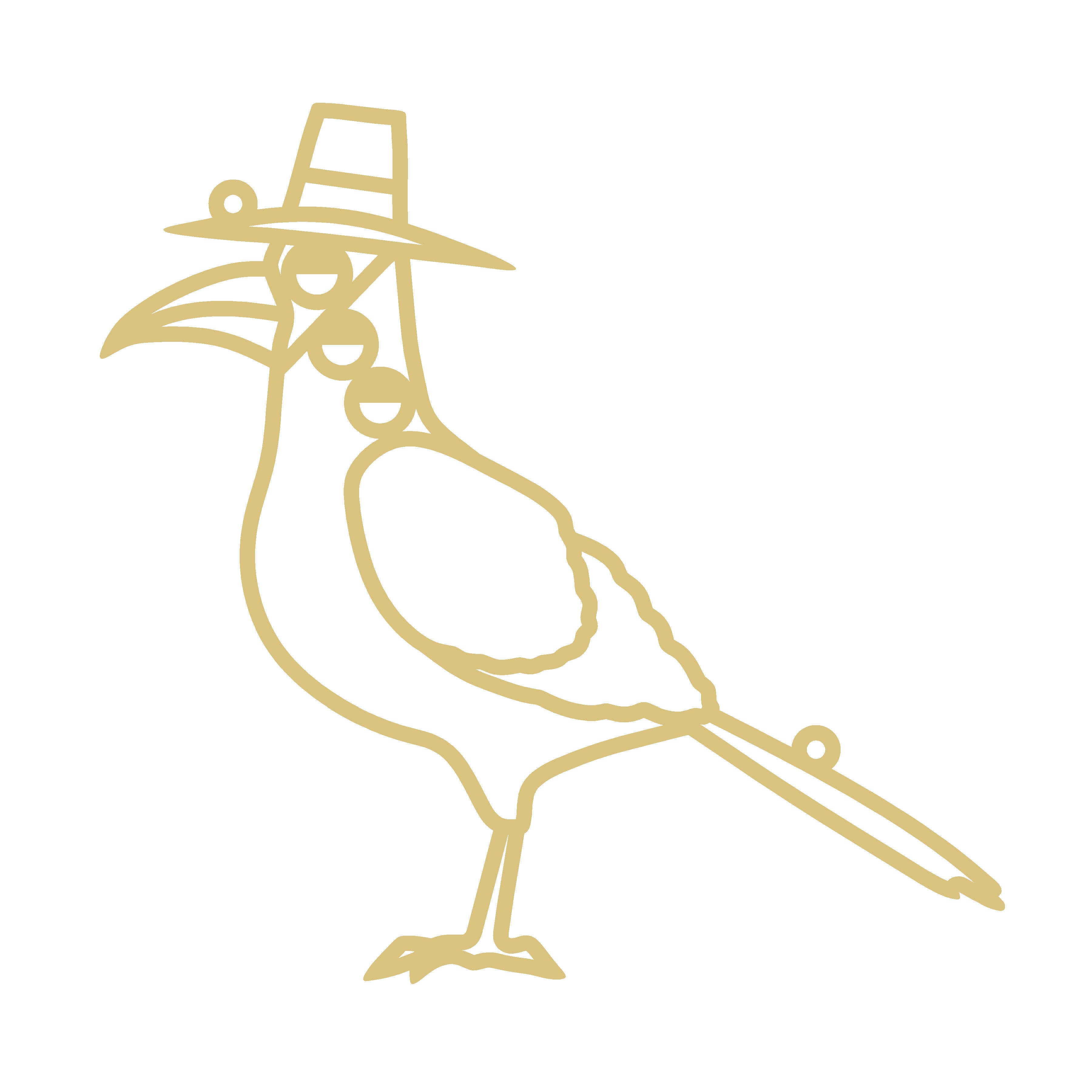 Faux Stained Glass Crow MDF Cutout With Top Hat Three Eyes Silhouette - Unfinished For DIY