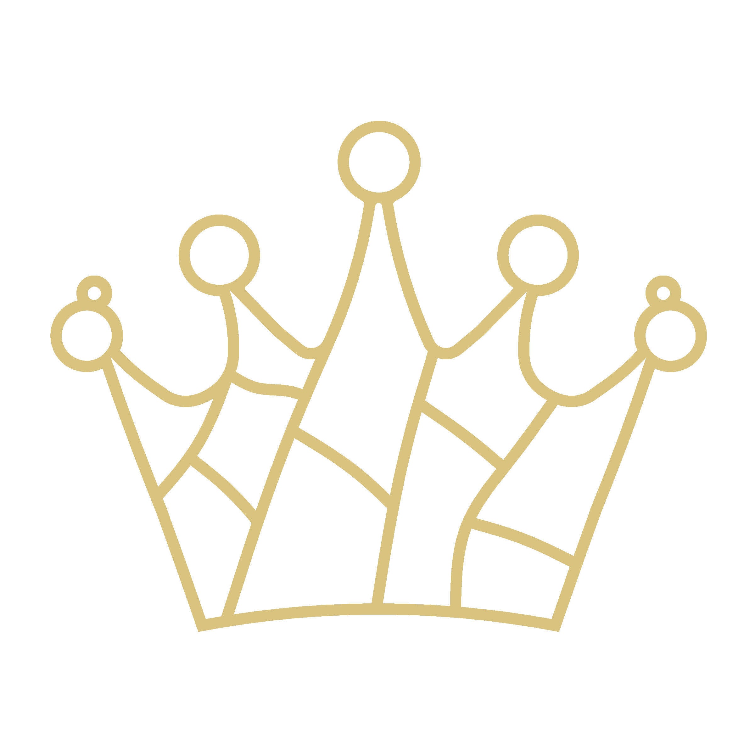 Faux Stained Glass Crown MDF Cutout - Unfinished For DIY