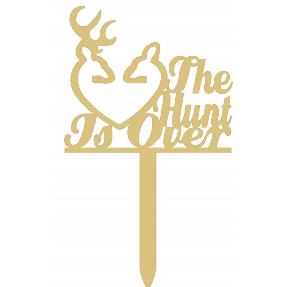 The Hunt Is Over Cake Topper