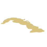 Basic Shape Cuba MDF Cutout Map - Unfinished For DIY
