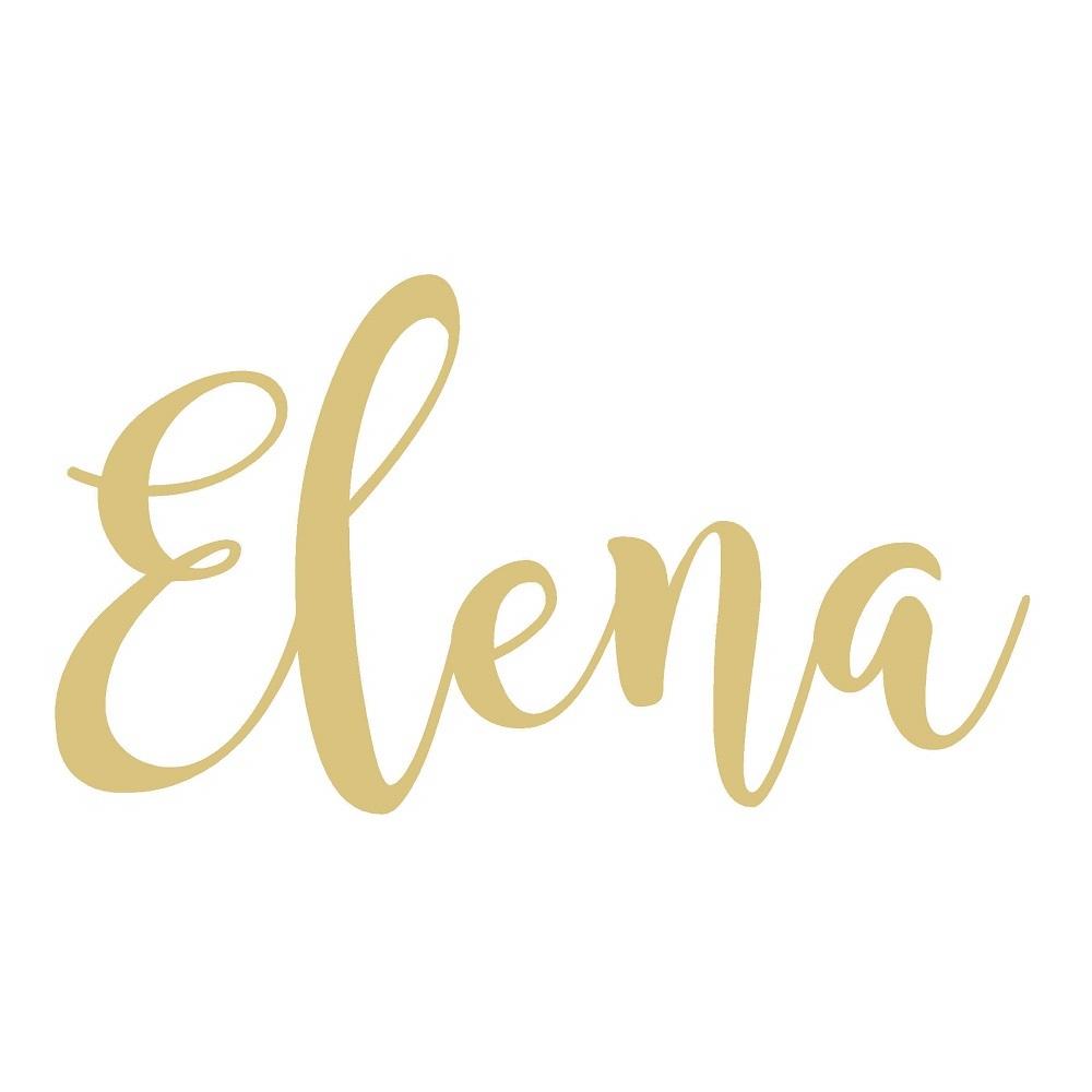 Basic Shape Name MDF Cutout Elena - Unfinished For DIY