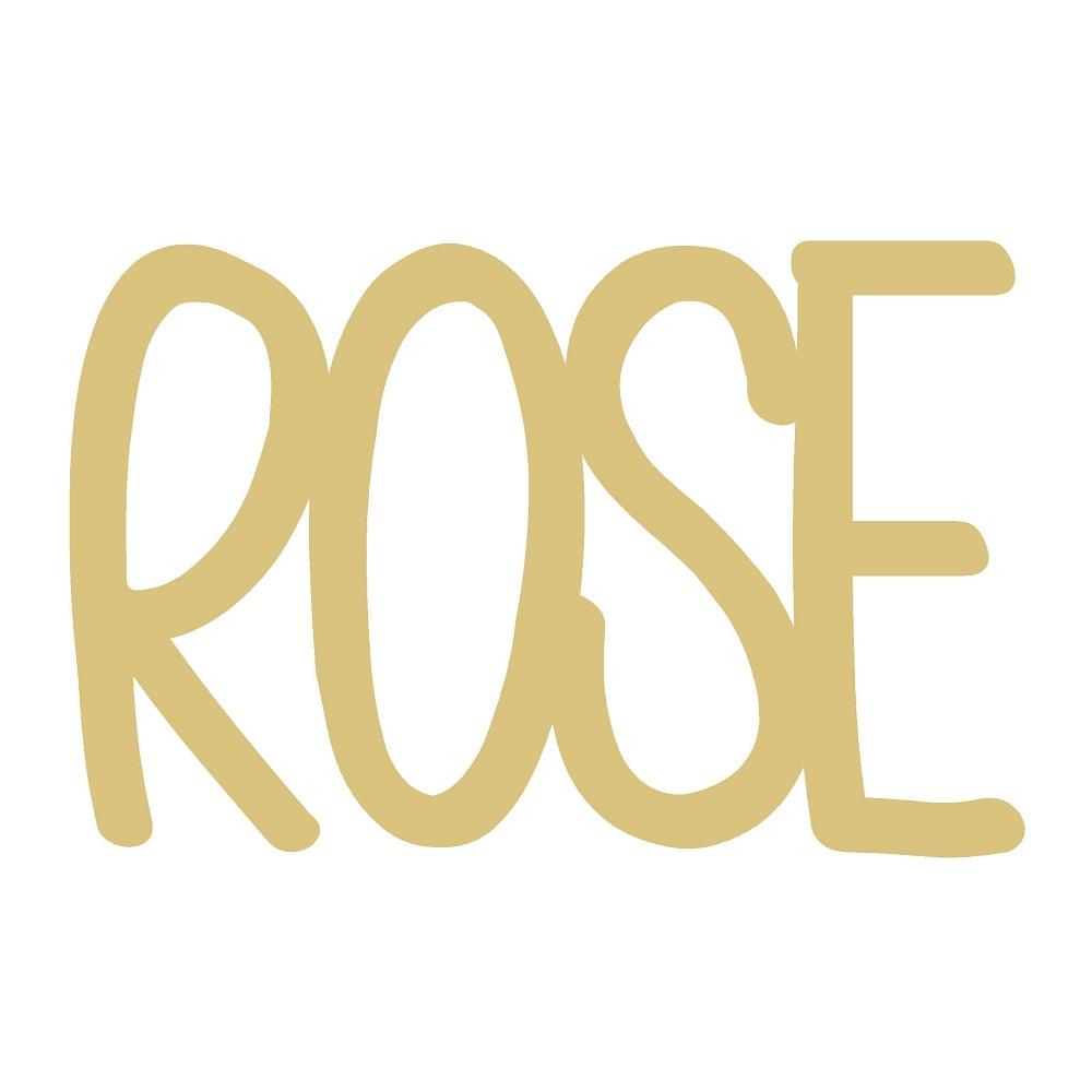 Basic Shape Rose MDF Cutout - Unfinished For DIY
