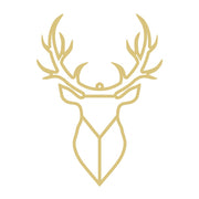 Faux Stained Glass Laser Cut MDF Cutout Deer Head Geometric Antlered Design - Unfinished For DIY