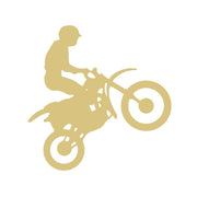 Basic Shape Dirt Bike MDF Cutout Wheelie Silhouette - Unfinished For DIY
