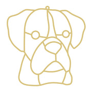 Faux Stained Glass Laser Cut MDF Cutout Boxer Head Silhouette - Unfinished For DIY