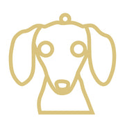 Faux Stained Glass Laser Cut MDF Cutout Dog Silhouette Line Art - Unfinished For DIY