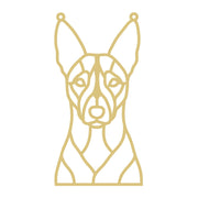 Basenji Dog Faux Stained Glass Frame | MDF Cutout | Cozy DIY Paintable Craft | Resin & Crushed Glass Blank