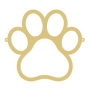 Faux Stained Glass Laser Cut Dog Paw MDF Cutout Paw Print Silhouette - Unfinished For DIY