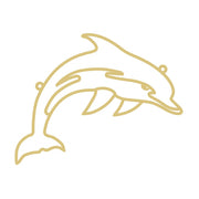 Faux Stained Glass Laser Cut Dolphin MDF Cutout Dolphin Silhouette - Unfinished For DIY