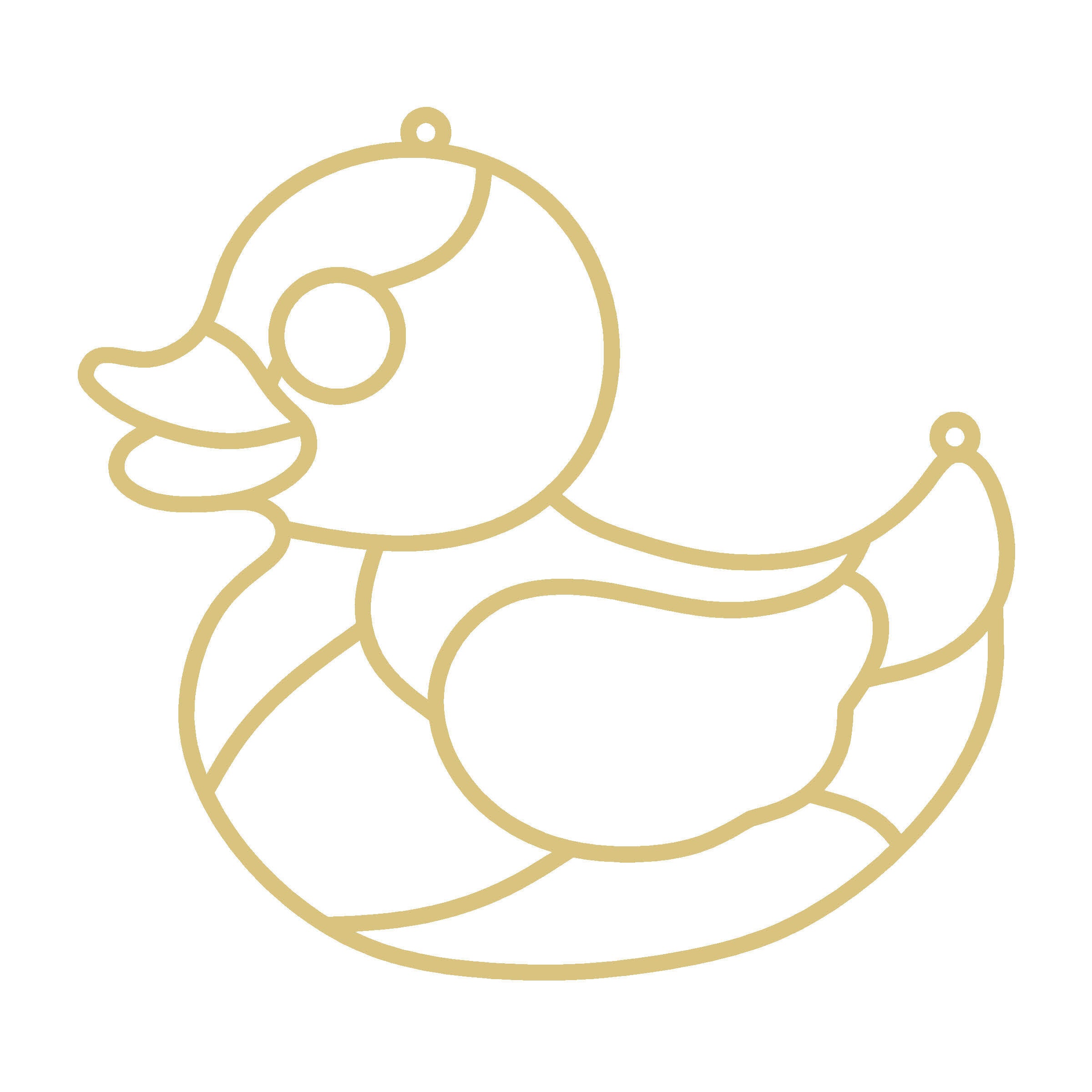 Rubber Duck Faux Stained Glass Frame | MDF Cutout | Cozy DIY Paintable Craft | Resin & Crushed Glass Blank