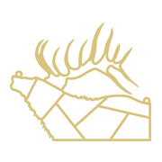 Faux Stained Glass Laser Cut Elk MDF Cutout Elk Silhouette - Unfinished For DIY