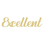 Basic Shape Script MDF Cutout Excellent - Unfinished For DIY