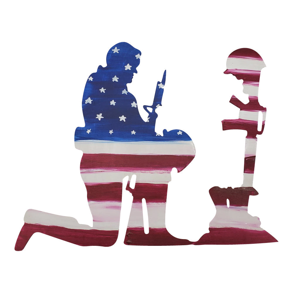 Basic Shape Soldier Silhouette MDF Cutout Fallen Soldier Memorial - Unfinished For DIY