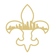 Basic Shape Fleur De Lis MDF Cutout Louisville Skyline - Unfinished For DIY