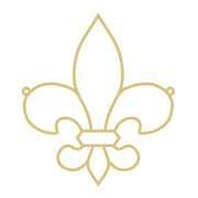 Faux Stained Glass Laser Cut MDF Cutout Fleur De Lis Silhouette - Unfinished For DIY