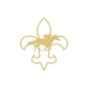 Basic Shape Fleur De Lis MDF Cutout Jockey Horse Silhouette - Unfinished For DIY