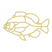 Faux Stained Glass Laser Cut Fish MDF Cutout Line Art - Unfinished For DIY