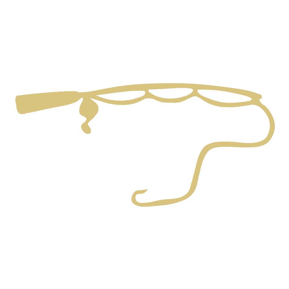 Basic Shape Fishing Pole MDF Cutout Silhouette - Unfinished For DIY