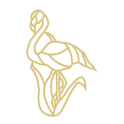 Faux Stained Glass Laser Cut Flamingo MDF Cutout Line Art - Unfinished For DIY
