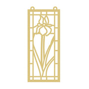 Faux Stained Glass Laser Cut MDF Cutout Rectangle Iris Flower - Unfinished For DIY