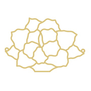 Faux Stained Glass Laser Cut MDF Cutout Rosette Petal Cluster - Unfinished For DIY