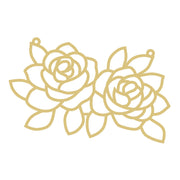 Faux Stained Glass Roses  MDF Cutout Frame - Unfinished For DIY