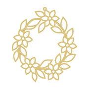 Floral Wreath  Faux Stained Glass Frame | MDF Cutout | Cozy DIY Paintable Craft | Resin & Crushed Glass Blank