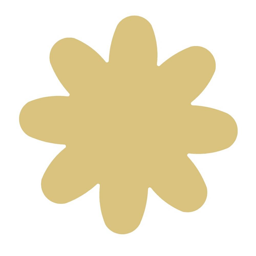 Basic Shape Flower MDF Cutout Floral Silhouette Style 8 - Unfinished For DIY