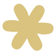 Basic Shape Flower MDF Cutout Five-Petal Blossom Silhouette - Unfinished For DIY