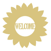 Basic Shape Sunflower MDF Cutout Welcome - Unfinished For DIY