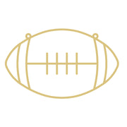 Faux Stained Glass Laser Cut Football MDF Cutout Lace Detail Silhouette - Unfinished For DIY