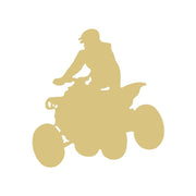 Basic Shape ATV Rider MDF Cutout ATV Rider Silhouette - Unfinished For DIY