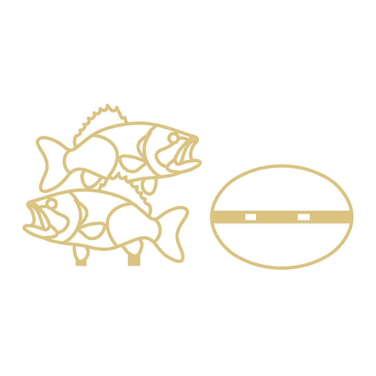 Bass Free Standing Faux Stained Glass Laser Cut MDF Cutout Unfinished For DIY
