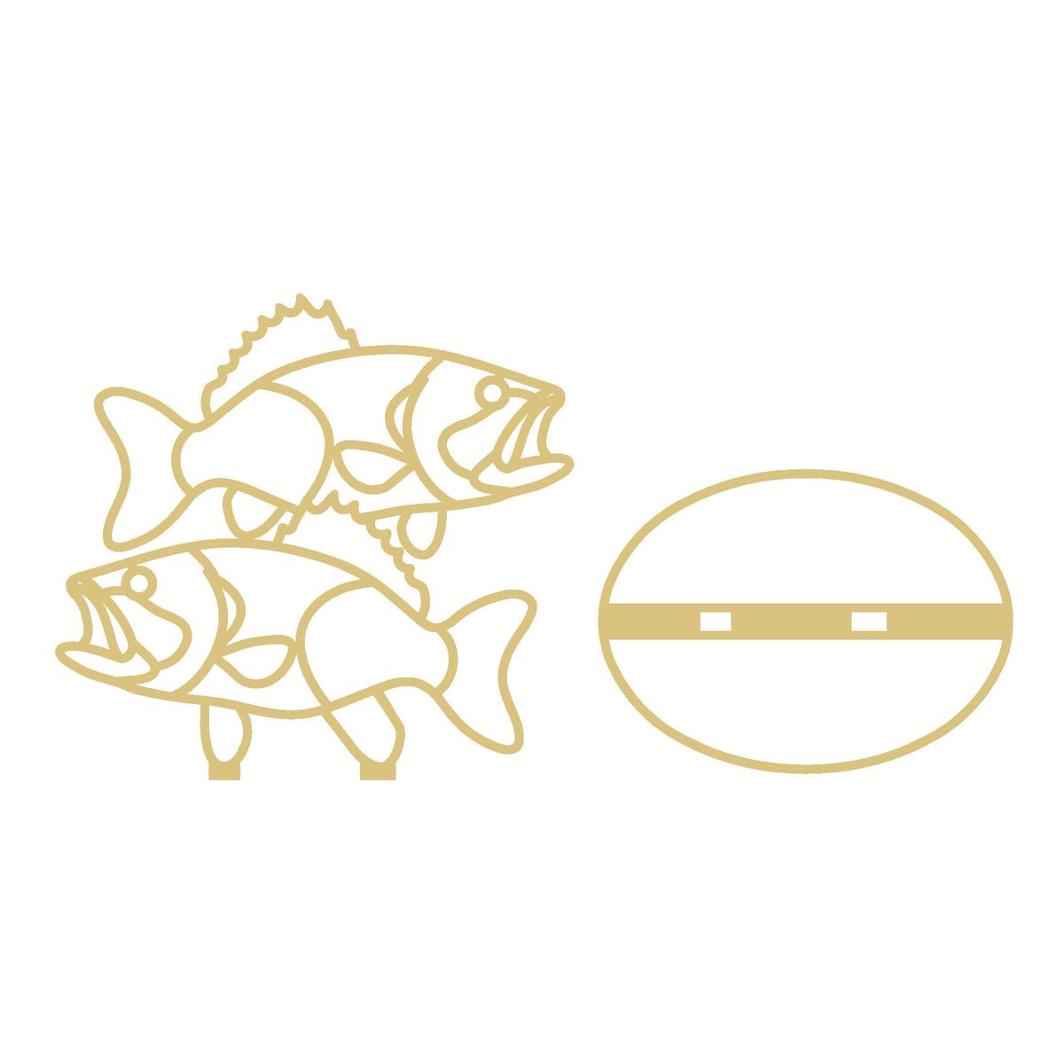 Bass Free Standing Faux Stained Glass Laser Cut MDF Cutout Unfinished For DIY