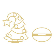 Free Standing Whimsical Christmas Tree  Faux Stained Glass Laser Cut MDF Cutout Unfinished For DIY