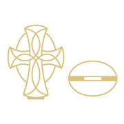 Cross Free Standing Faux Stained Glass Laser Cut MDF Cutout Unfinished For DIY