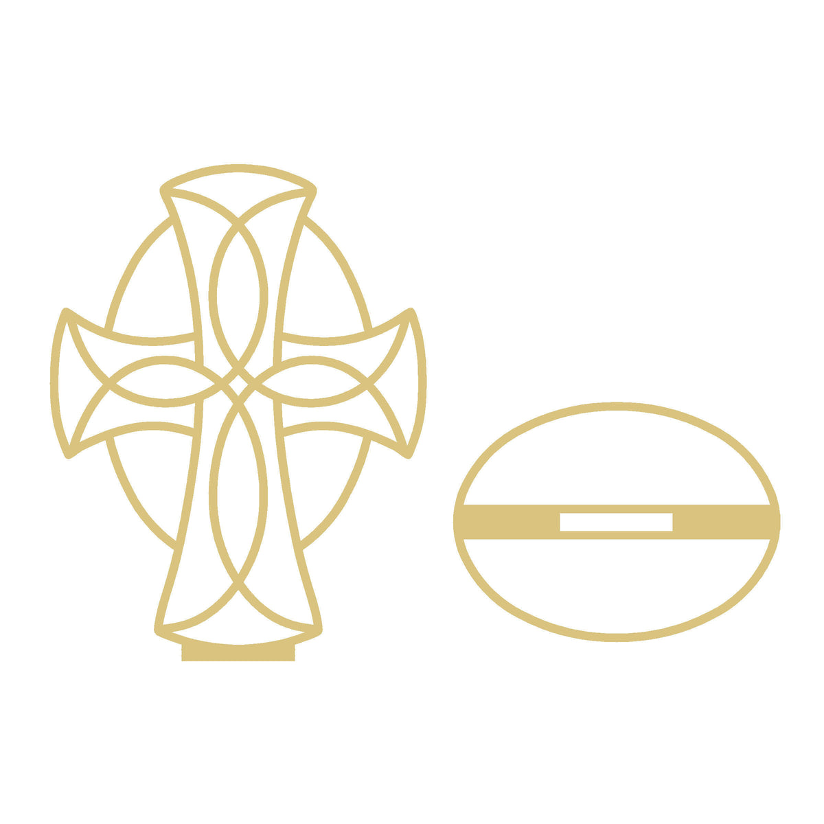 Cross Free Standing Faux Stained Glass Laser Cut MDF Cutout Unfinished For DIY