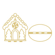 Free Standing Gingerbread House  Faux Stained Glass Laser Cut MDF Cutout Unfinished For DIY