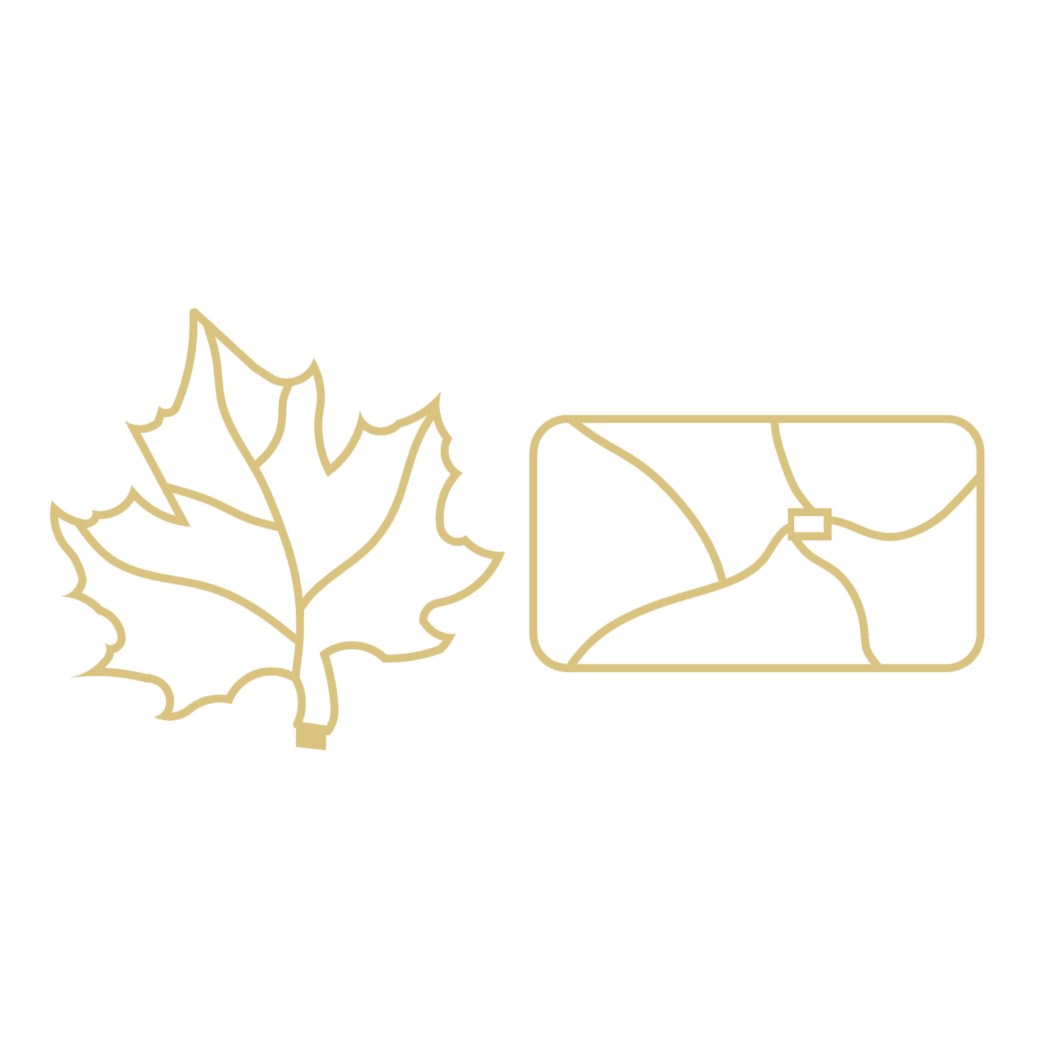 Faux Stained Glass Laser Cut MDF Cutout Maple Leaf Silhouette On Stand - Unfinished For DIY