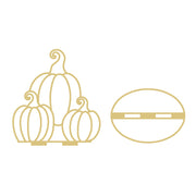 Faux Stained Glass Laser Cut MDF Cutout Free Standing Pumpkin Stack  Unfinished For DIY
