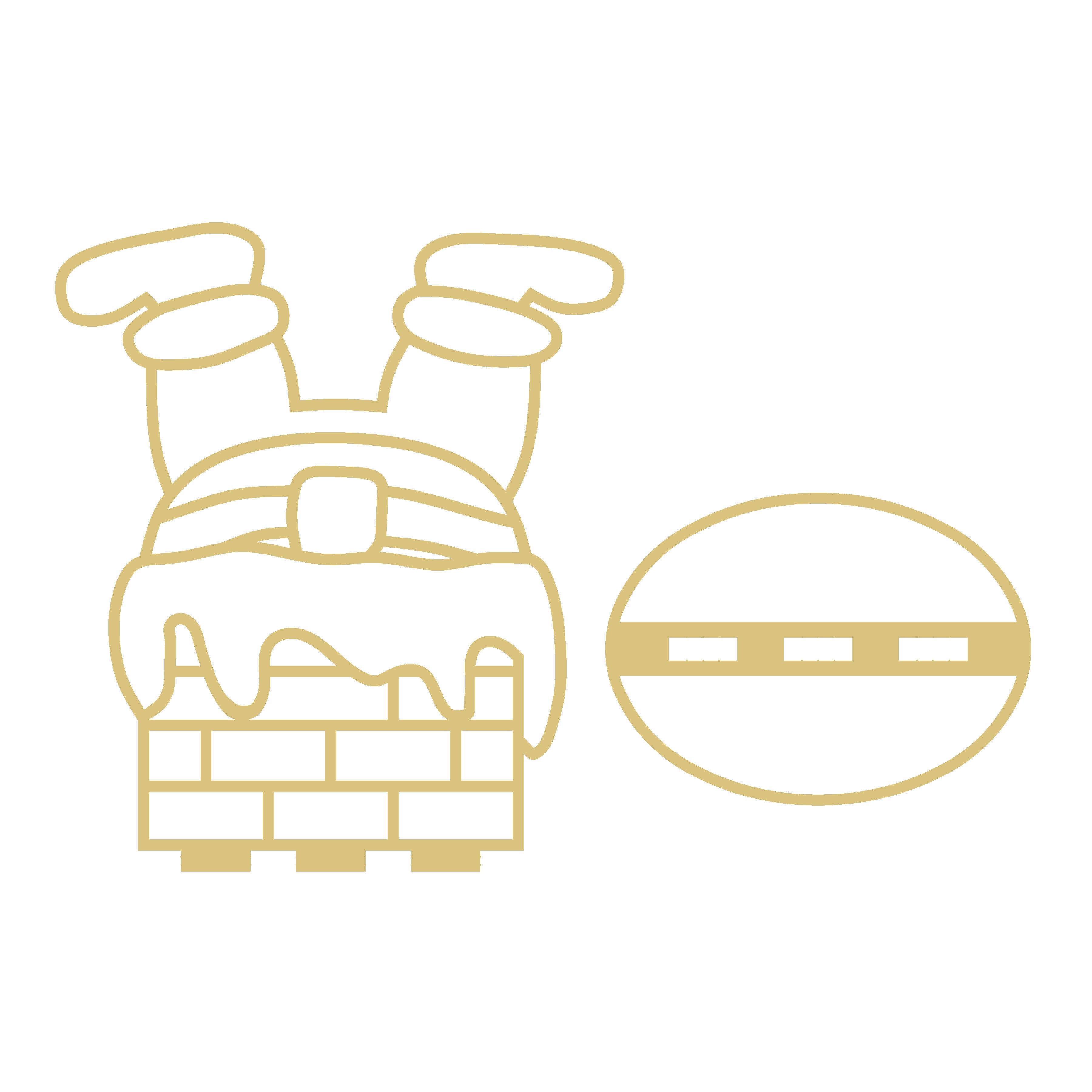 Faux Stained Glass Laser Cut MDF Cutout Santa In Chimney Silhouette - Unfinished For DIY