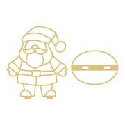 Faux Stained Glass Laser Cut MDF Cutout Free Standing Santa - Unfinished For DIY